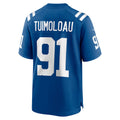 CAdoa IN.Colts #91 JT Tuimoloau Royal Team Game Jersey