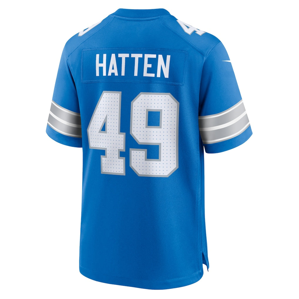 CAdoa D.Lions #49 Hogan Hatten Blue Game Jersey