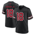 A.Cardinals #18 Marvin Harrison Jr. Player Black Alternate Game beagls Stitched Jerseys