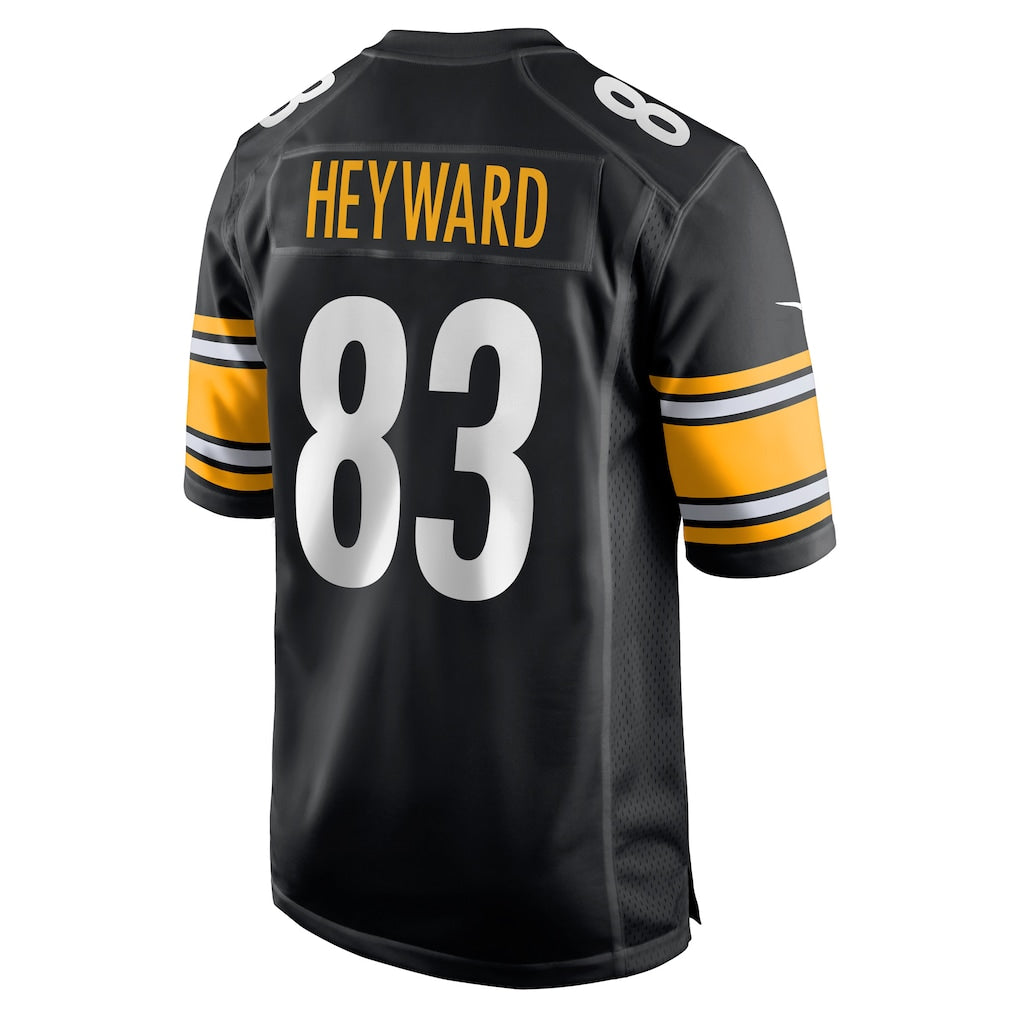CAdoa P.Steelers #83 Connor Heyward Black Game Player Jersey