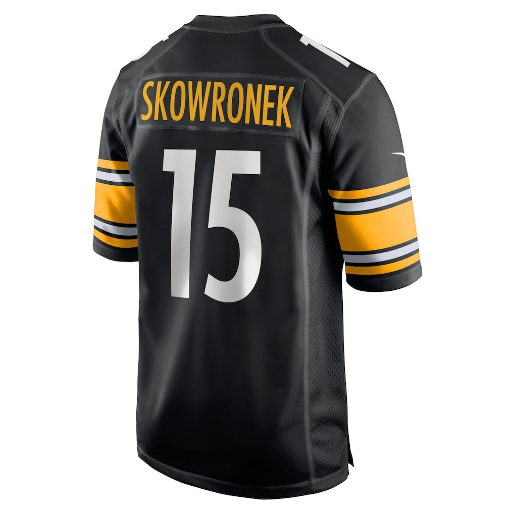 CAdoa P.Steelers #15 Ben Skowronek Black Team Game Jersey