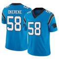 C.Panthers #58 Bobby Okereke Player Blue Vapor F.U.S.E. Limited Home Game CAdoa Stitched Jerseys