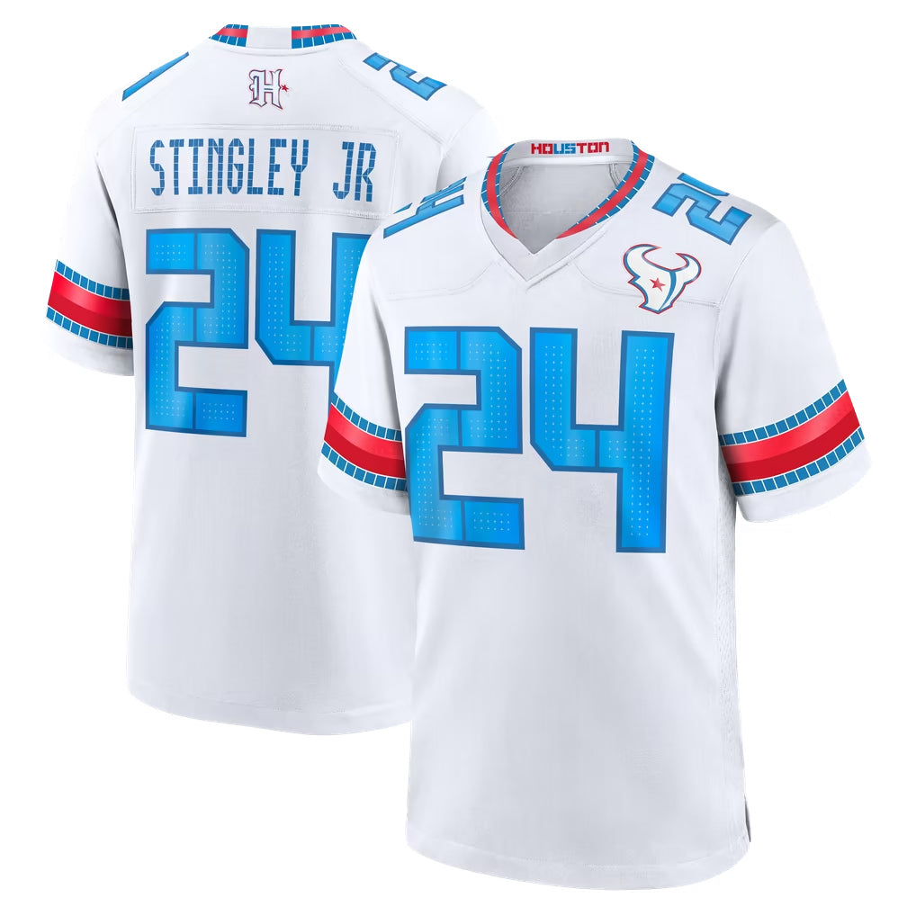 H.Texans #24 Derek Stingley Jr. Player Whtie 2026 Rivalries Vapor Home Game CAdoa Stitched jerseys