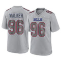 B.Bills #96 Deone Walker Player Gray Home Game CAdoa Stitched Jerseys