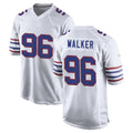 B.Bills #96 Deone Walker Player White Alternate Game CAdoa Stitched Jerseys