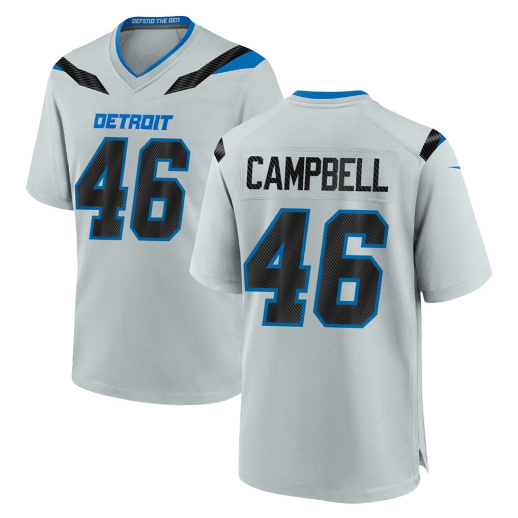 D.Lions #46 Jack Campbell Player Silver 2026 Rivalries Collection Home Game CAdoa Stitched Jerseys