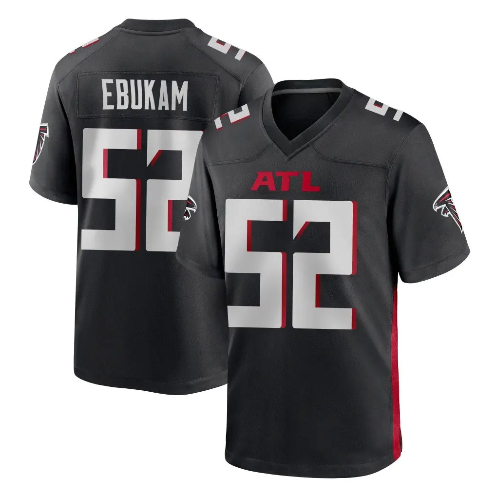 A.Falcons #52 Samson Ebukam Player Black Home Game CAdoa Stitched Jerseys