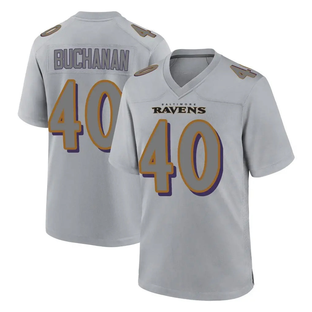 B.Ravens #40 Teddye Buchanan Player Gray Color Rush Vapor Untouchable Game CAdoa Stitched Jerseys
