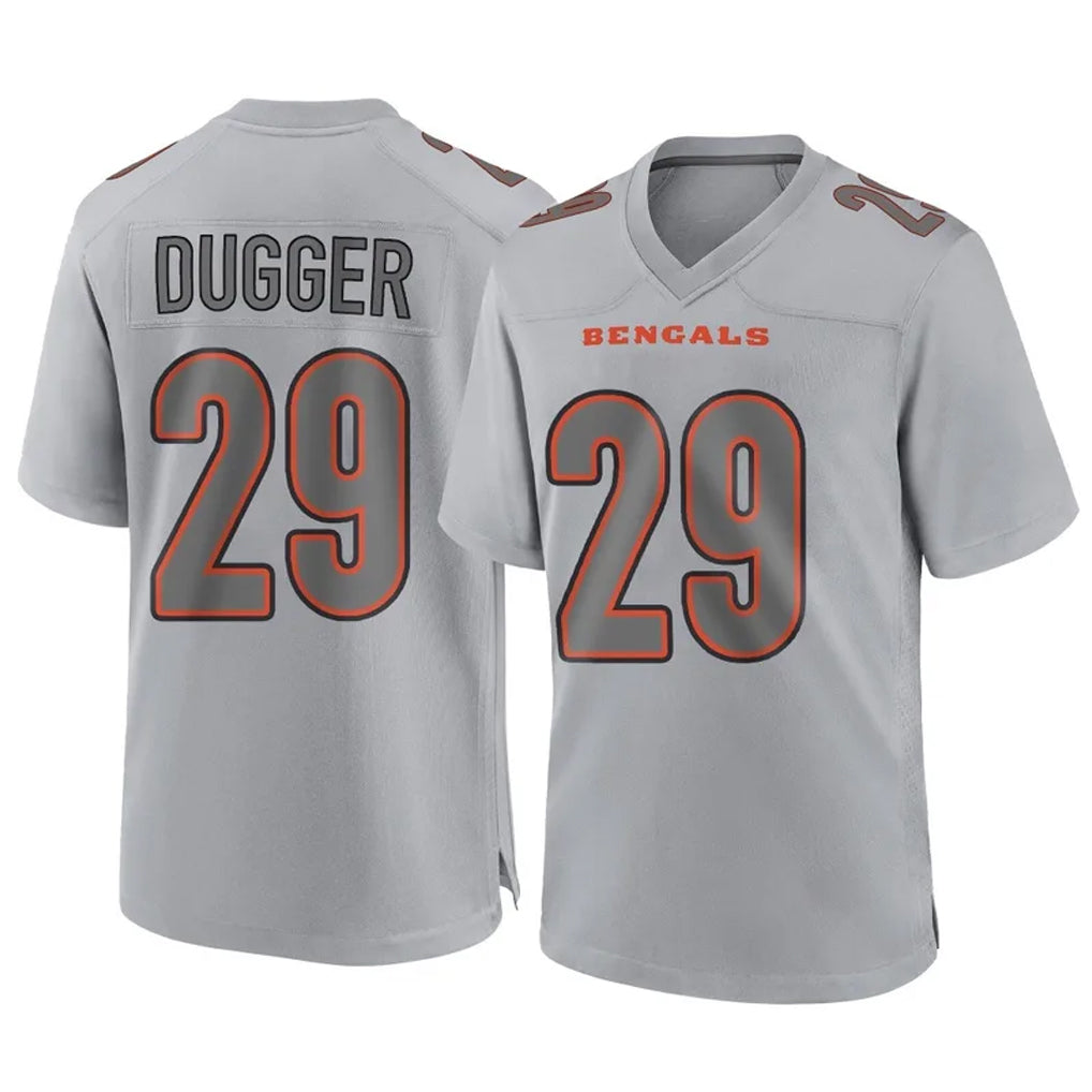 C.Bengals #29 Kyle Dugger Player Gray Atmosphere Fashion Game CAdoa Stitched Jerseys