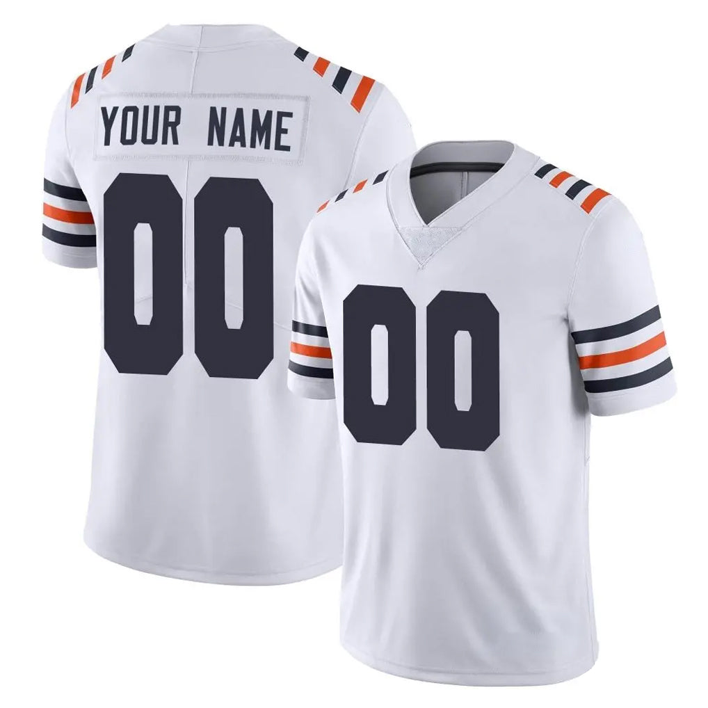 Custom C.Bears White Classic Vapor Limited Home Game Any Name & Numbers CAdoa Stitched Jerseys