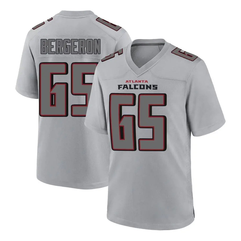 A.Falcons #65 Matthew Bergeron Player Gray Fashion Home Game CAdoa Stitched Jerseys