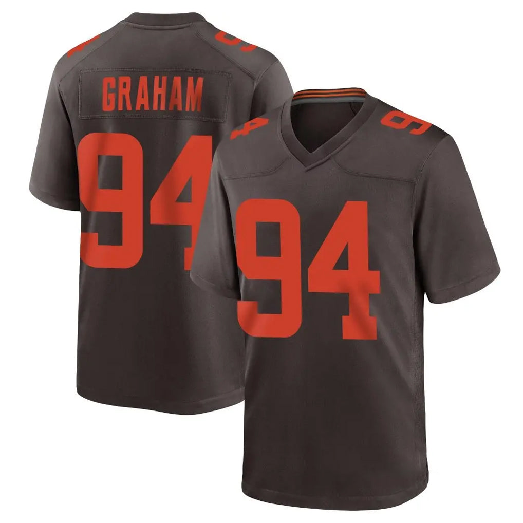 C.Browns #94 Mason Graham Player Brown Alternate Home Game CAdoa Stitched Jerseys