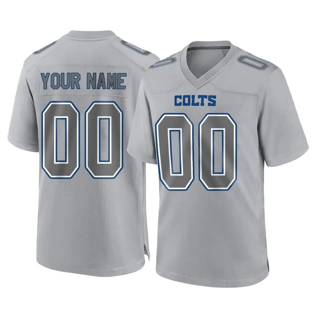 Custom IN.Colts Gray Atmosphere Fashion Home Game Any Name & Numbers CAdoa Stitched Jerseys
