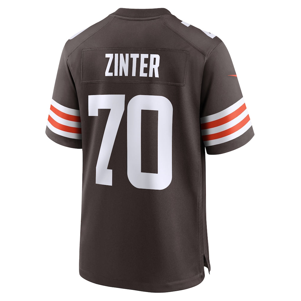 CAdoa C.Browns #70 Zak Zinter Brown Player Game Jersey