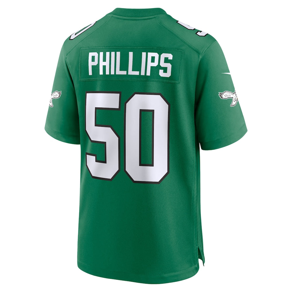 CAdoa P.Eagles #50 Jaelan Phillips Kelly Green Alternate 2 Game Jersey
