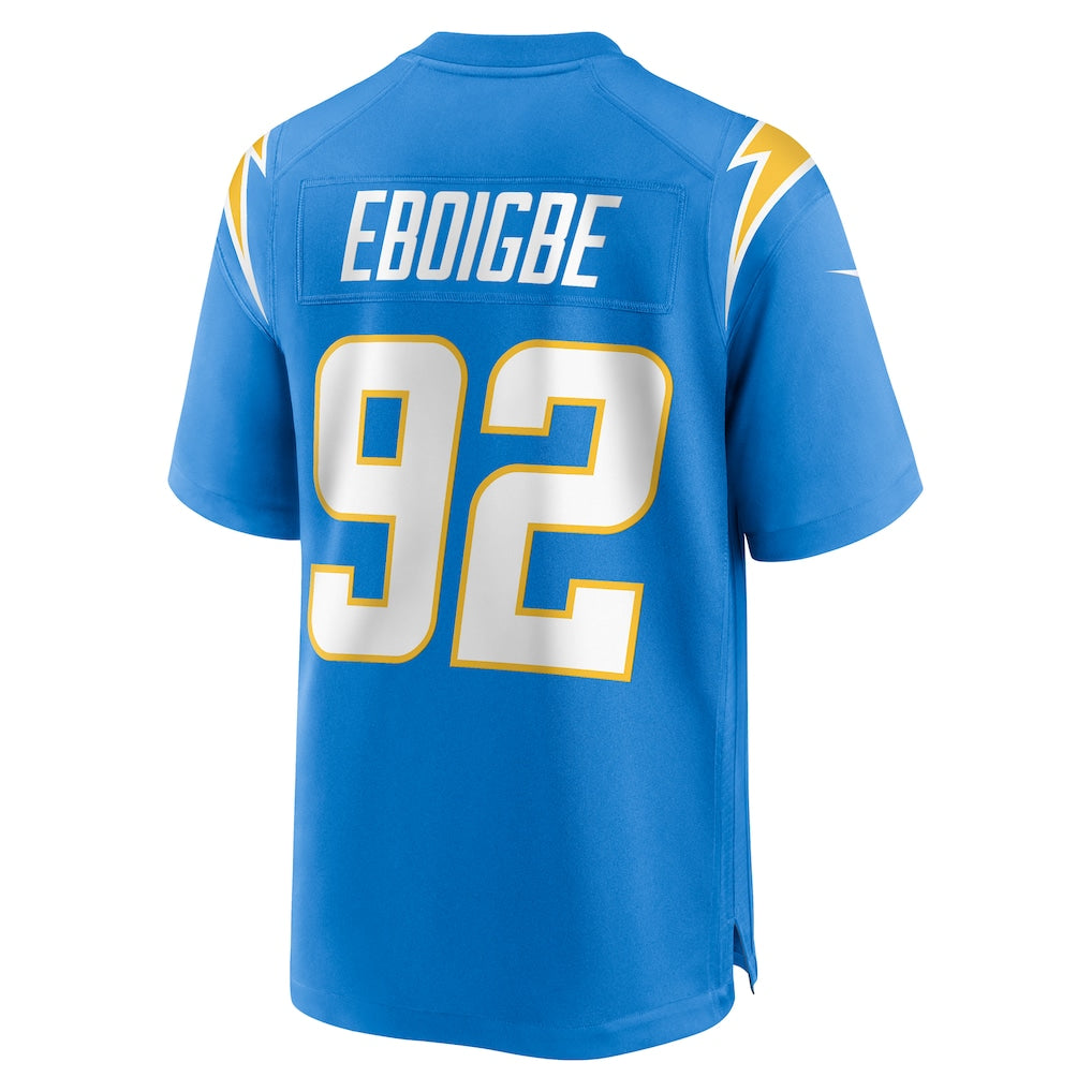 CAdoa LA.Chargers #92 Justin Eboigbe Powder Blue Team Game Jersey