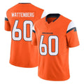 D.Broncos #60 Luke Wattenberg Player Orange Vapor F.U.S.E. Limited Home Game CAdoa Stitched Jerseys