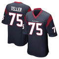 H.Texans #75 Wyatt Teller Player Navy Home Game CAdoa Stitched Jerseys