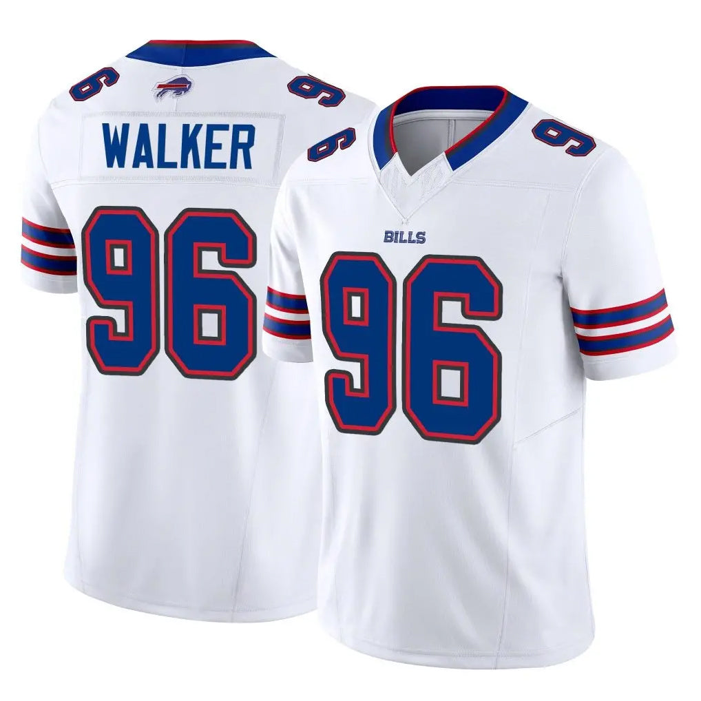 B.Bills #96 Deone Walker Player White Vapor F.U.S.E. Jersey Limited Home Game CAdoa Stitched Jerseys