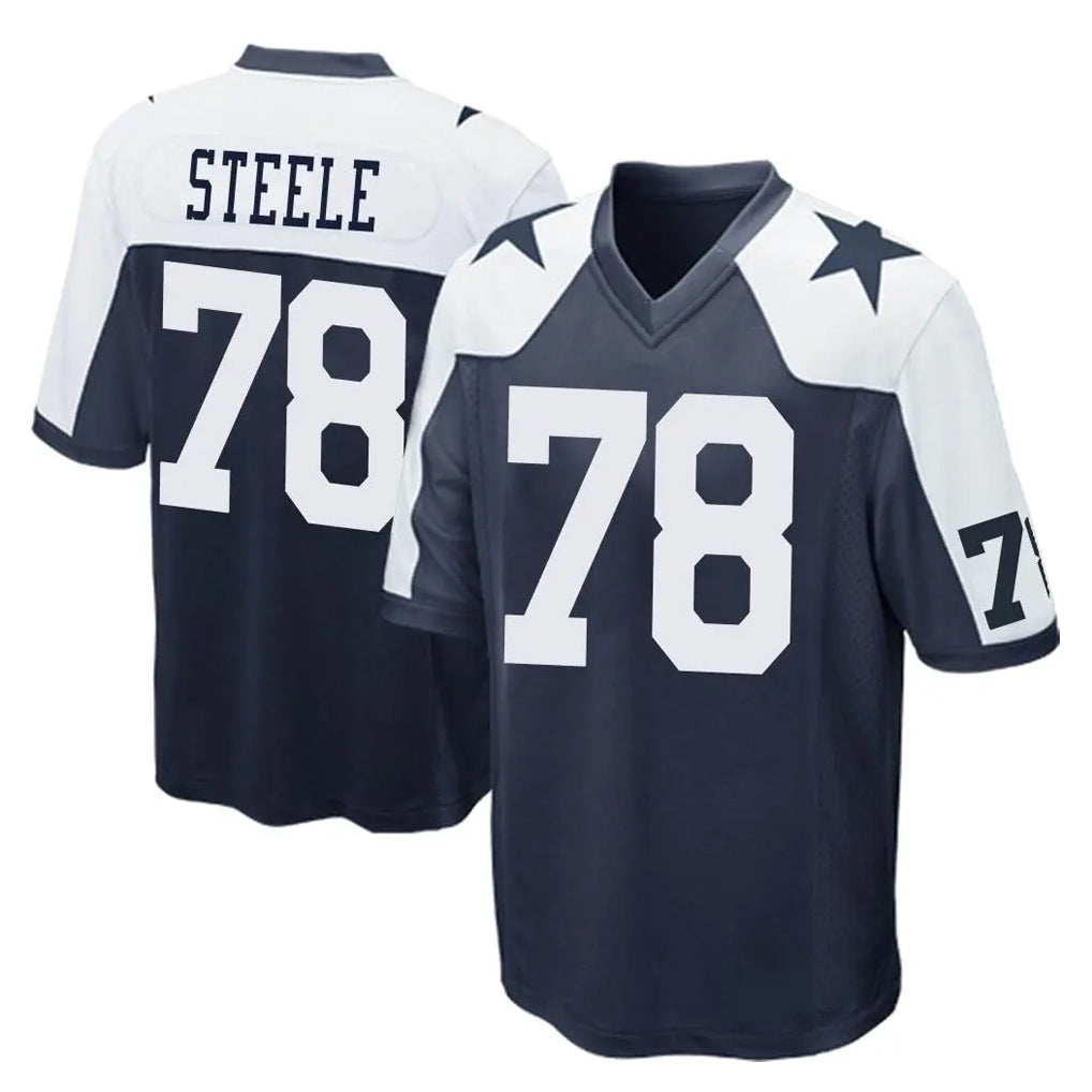 D.Cowboys #78 Terence Steele Player Navy-White Alternate Home Game CAdoa Stitched Jerseys