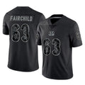 C.Bengals #63 Dylan Fairchild Player Black Reflective Limited Game CAdoa Stitched Jerseys