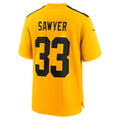 CAdoa P.Steelers #33 Jack Sawyer Gold Alternate Game Jersey