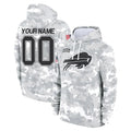 Custom B.Bills Arctic Camo Salute to Service Hoodies Any Name & Numbers CAdoa Stitched Jerseys