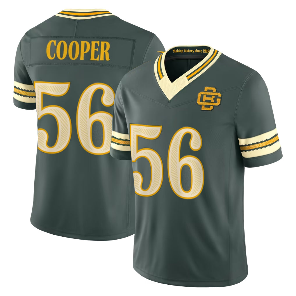 GB.Packers #56 Edgerrin Cooper Player Green Limited 2026 Rivalries Collection Home Game CAdoa Stitched Jerseys