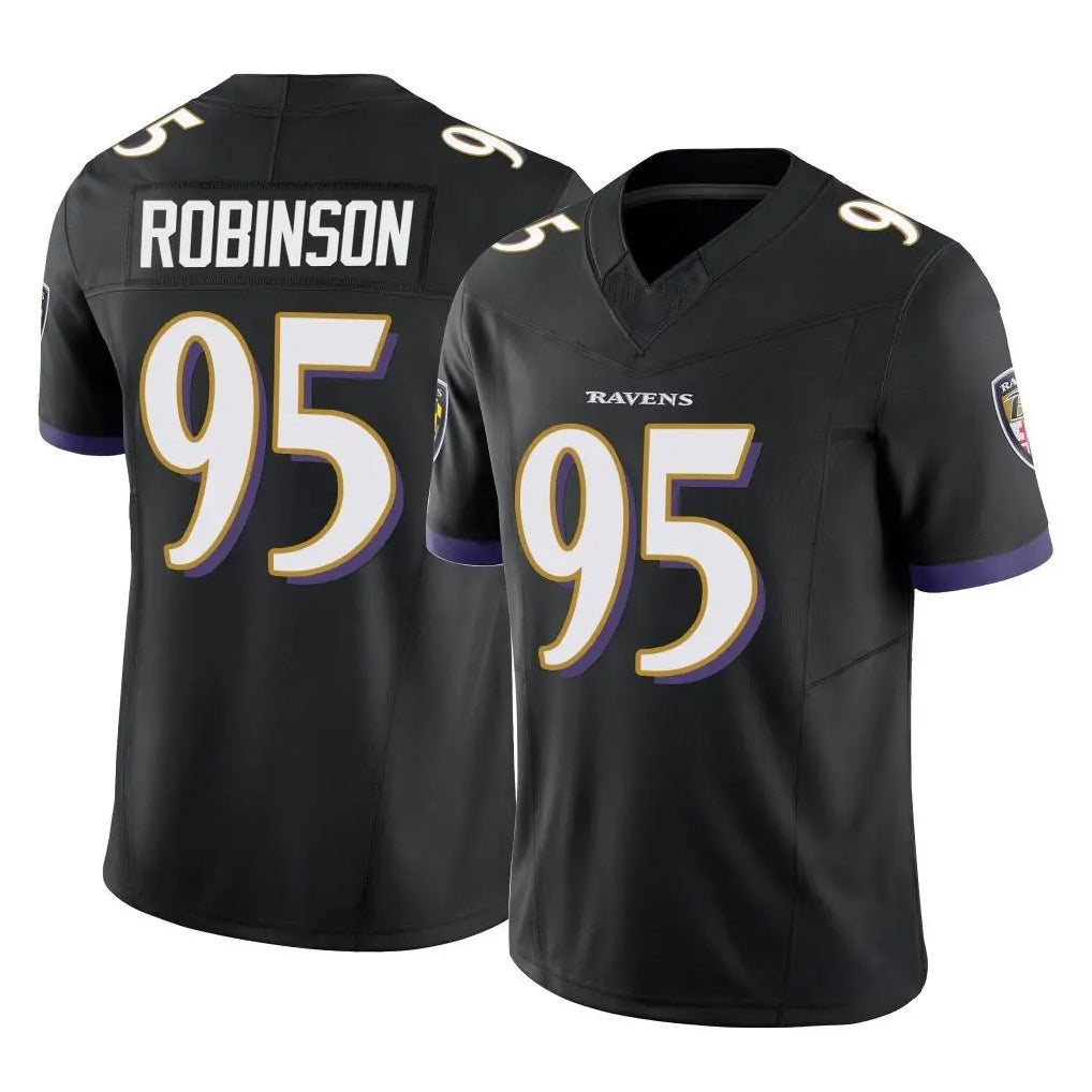 B.Ravens #95 Tavius Robinson Player Black Vapor F.U.S.E. Limited CAdoa Stitched Jerseys