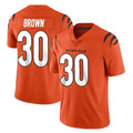 C.Bengals #30 Chase Brown Player Orange Vapor Untouchable Limited Home Game CAdoa Stitched Jerseys