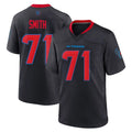 H.Texans #71 Braden Smith Player Navy 2nd Alternate Home Game CAdoa Stitched Jerseys