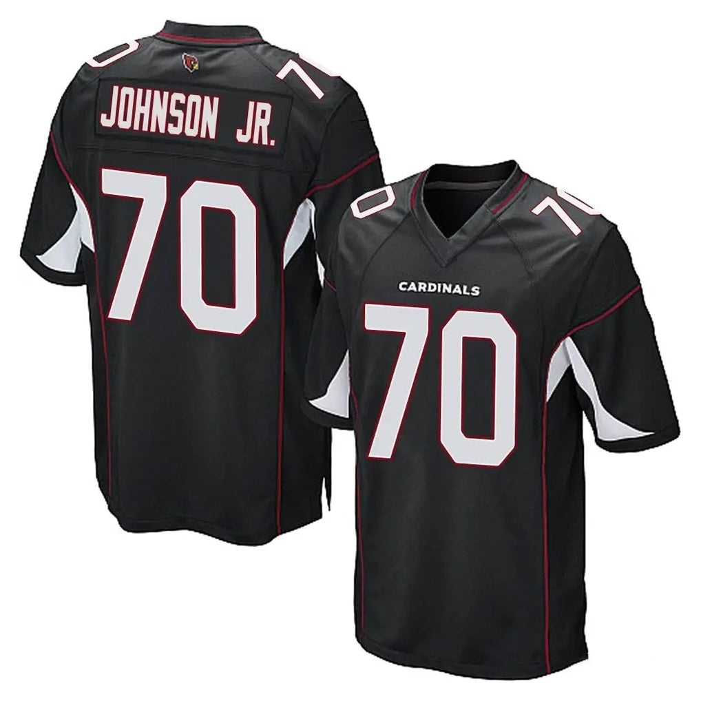 A.Cardinals #70 Paris Johnson Jr. Player Black Home Game CAdoa Stitched Jerseys