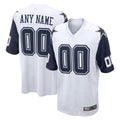 Custom D.Cowboys White-Navy Home Game Any Name & Numbers CAdoa Stitched Jerseys