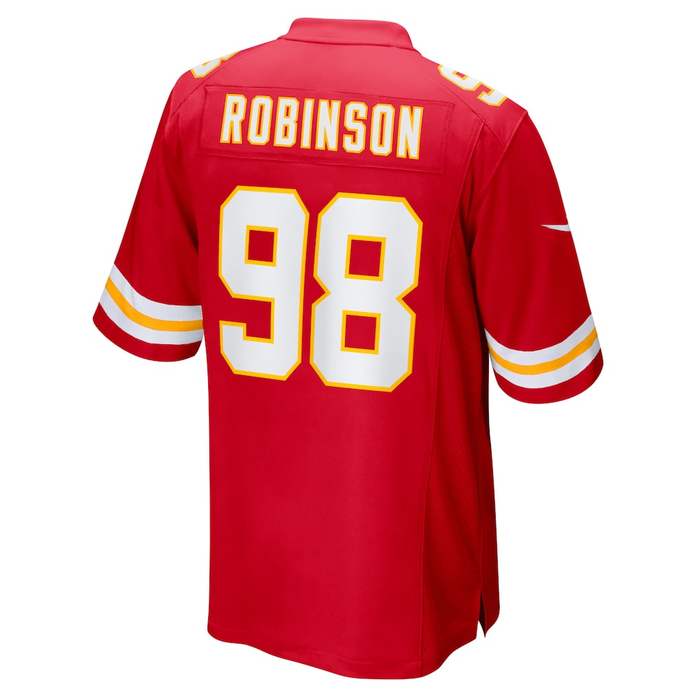 CAdoa KC.Chiefs #98 Janarius Robinson Red Team Game Jersey
