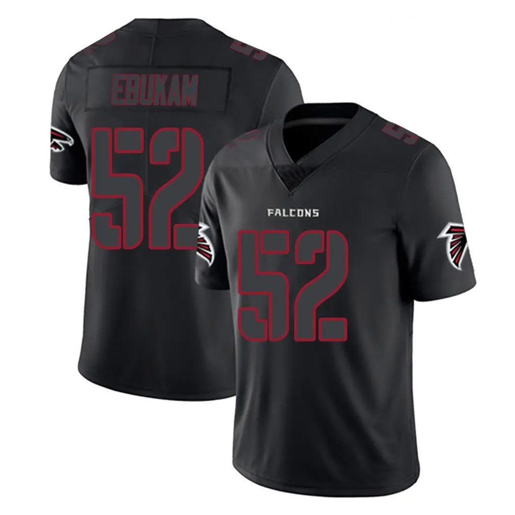 A.Falcons #52 Samson Ebukam Player Black Impact Limited Game CAdoa Stitched Jerseys