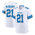D.Lions #21 Roger McCreary Player White Alternate Home Game CAdoa Stitched Jerseys