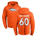 D.Broncos #60 Luke Wattenberg Player Orange Pullover Hoodie Limited CAdoa Stitched Jerseys