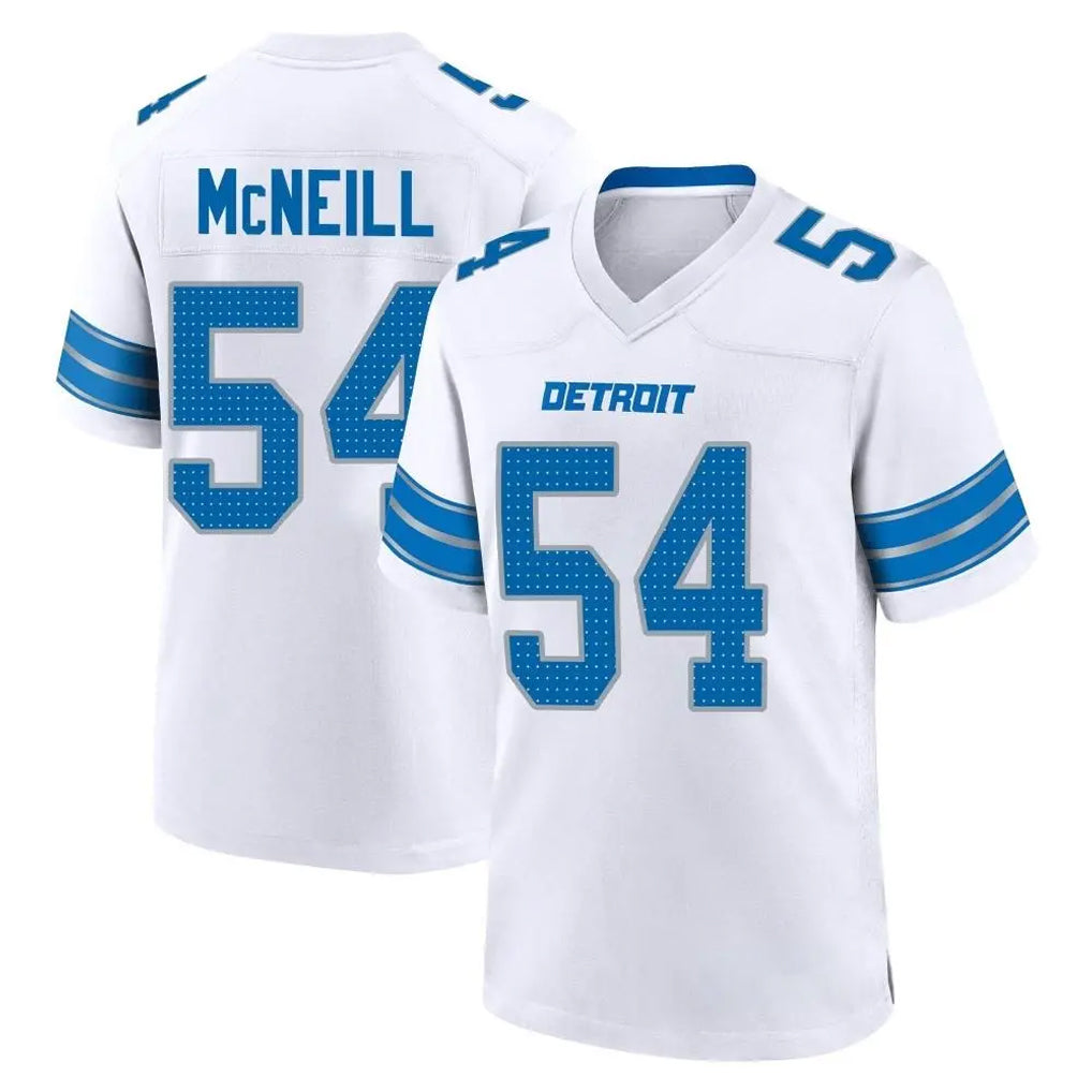 D.Lions #54 Alim McNeill Player White Alternate Home Game CAdoa Stitched Jerseys