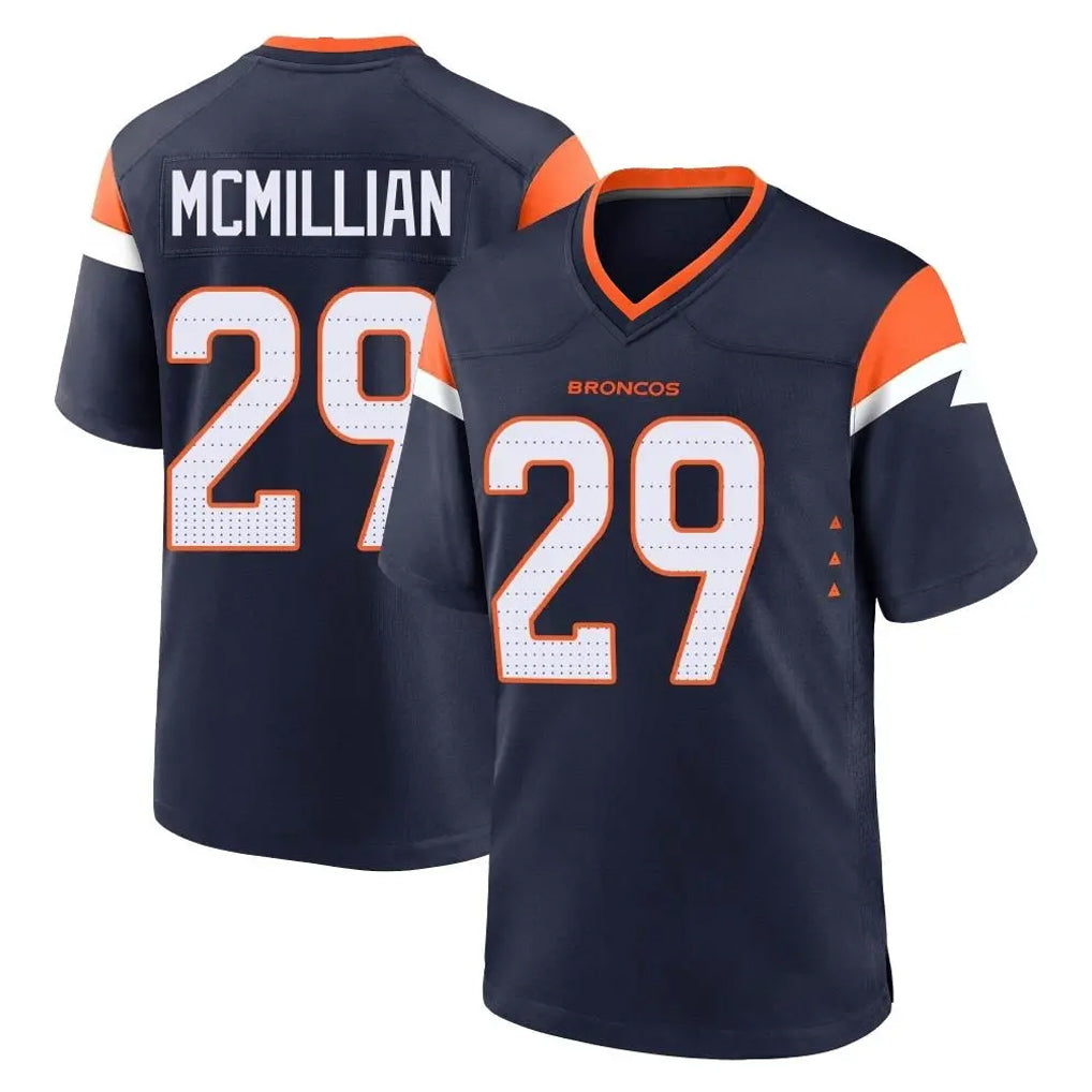 D.Broncos #29 Ja'Quan McMillian Player Navy Home Game CAdoa Stitched Jerseys