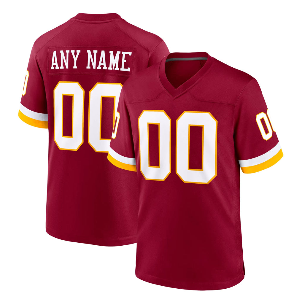 Custom W.Commanders Burgundy Game Home Any Name & Numbers CAdoa Stitched Jerseys