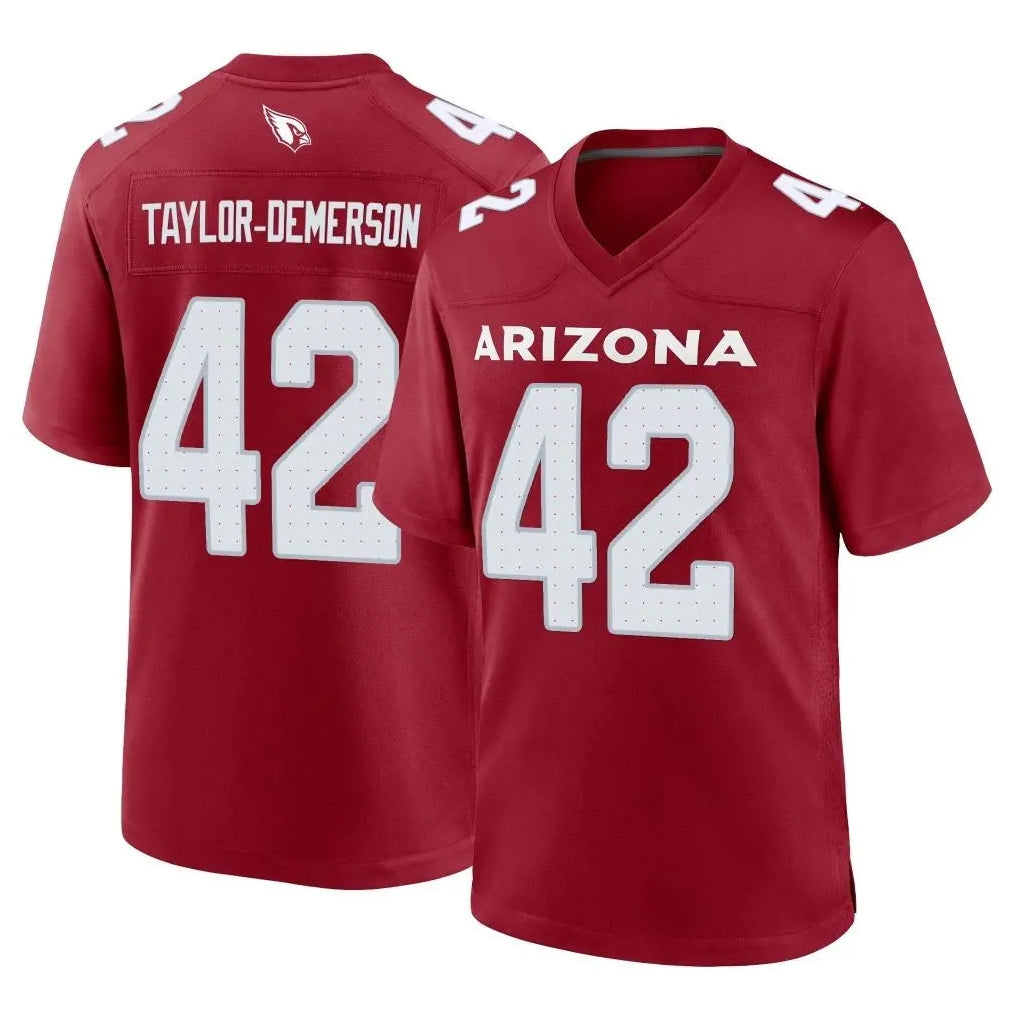 A.Cardinals #42 Dadrion Taylor-Demerson Player Cardinal Limited Home Game CAdoa Stitched Jerseys
