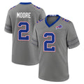 B.Bills #2 DJ Moore Player Gray Nickel City Home Game CAdoa Stitched Jerseys