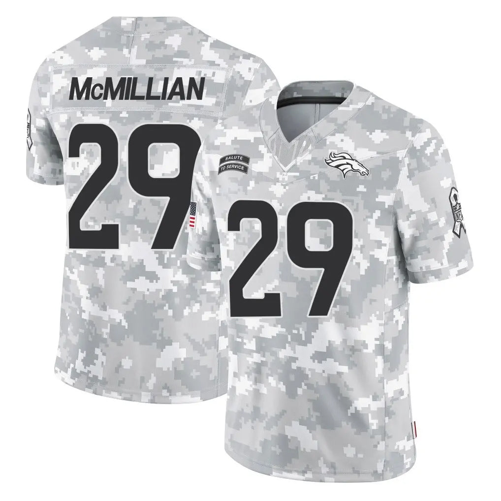 D.Broncos #29 Ja'Quan McMillian Player Arctic Camo Salute To Service Limited CAdoa Stitched Jerseys