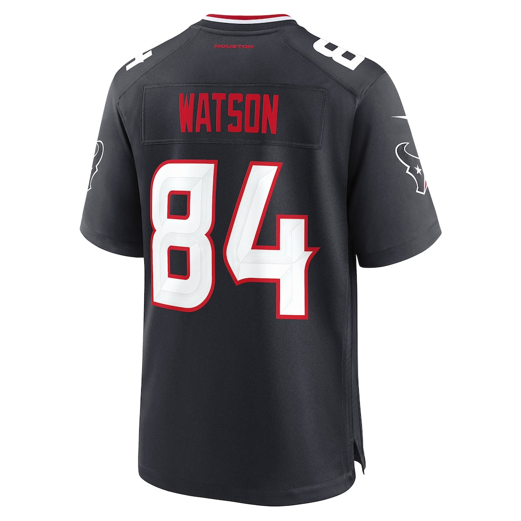 CAdoa H.Texans #84 Justin Watson Navy Team Game Jersey