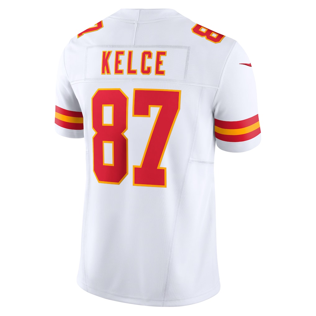 CAdoa KC.Chiefs #87 Travis Kelce White Vapor F.U.S.E. Limited Jersey