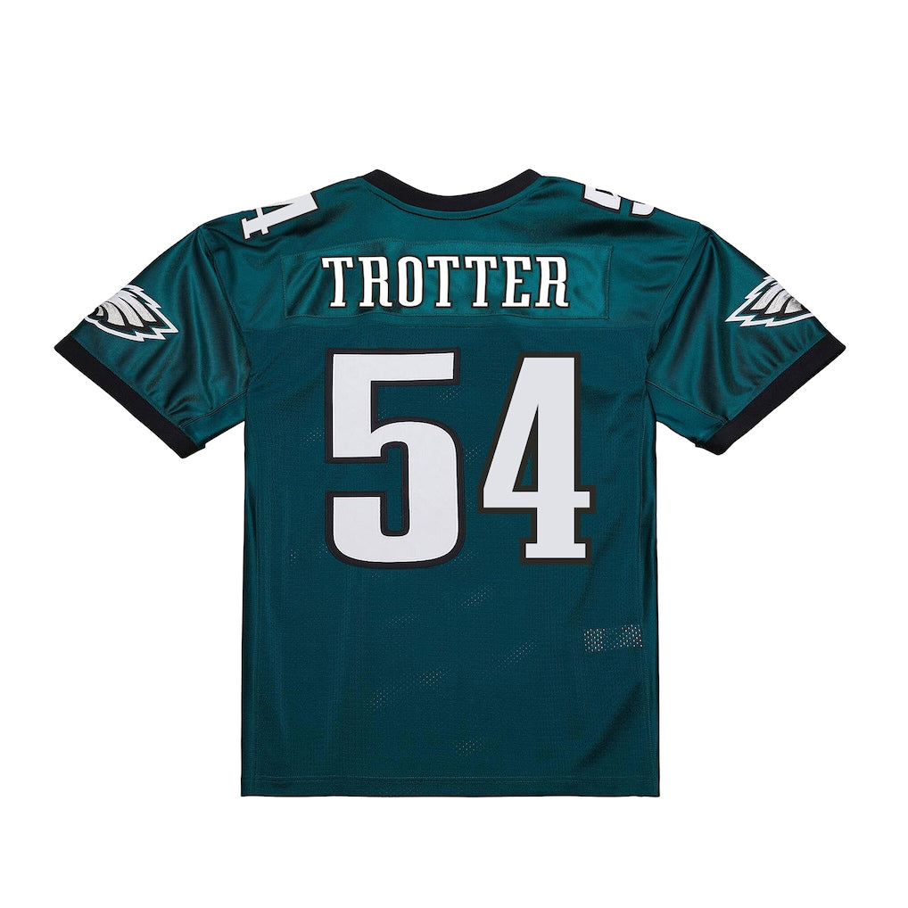 CAdoa P.Eagles #54 Jeremiah Trotter Jr. Mitchell & Ness Green 2000 Legacy Throwback Replica Jersey