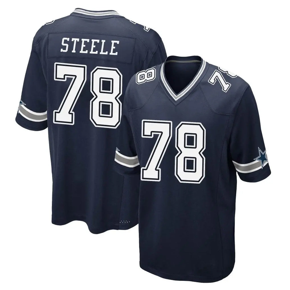 D.Cowboys #78 Terence Steele Player Navy Home Game CAdoa Stitched Jerseys