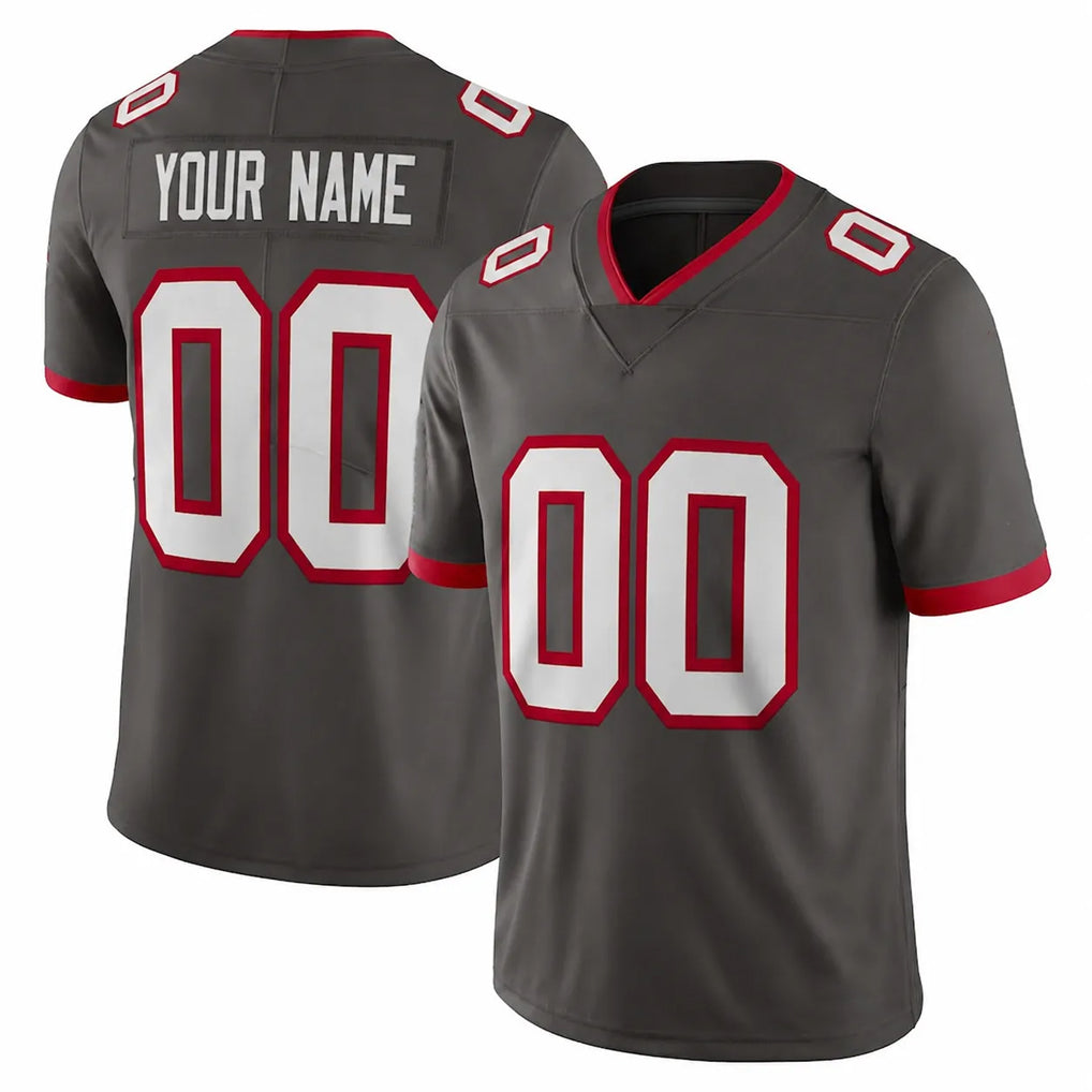 Custom TB.Buccaneers Pewter Limited Alternate Vapor Home Game Any Name & Numbers CAdoa Stitched Jerseys