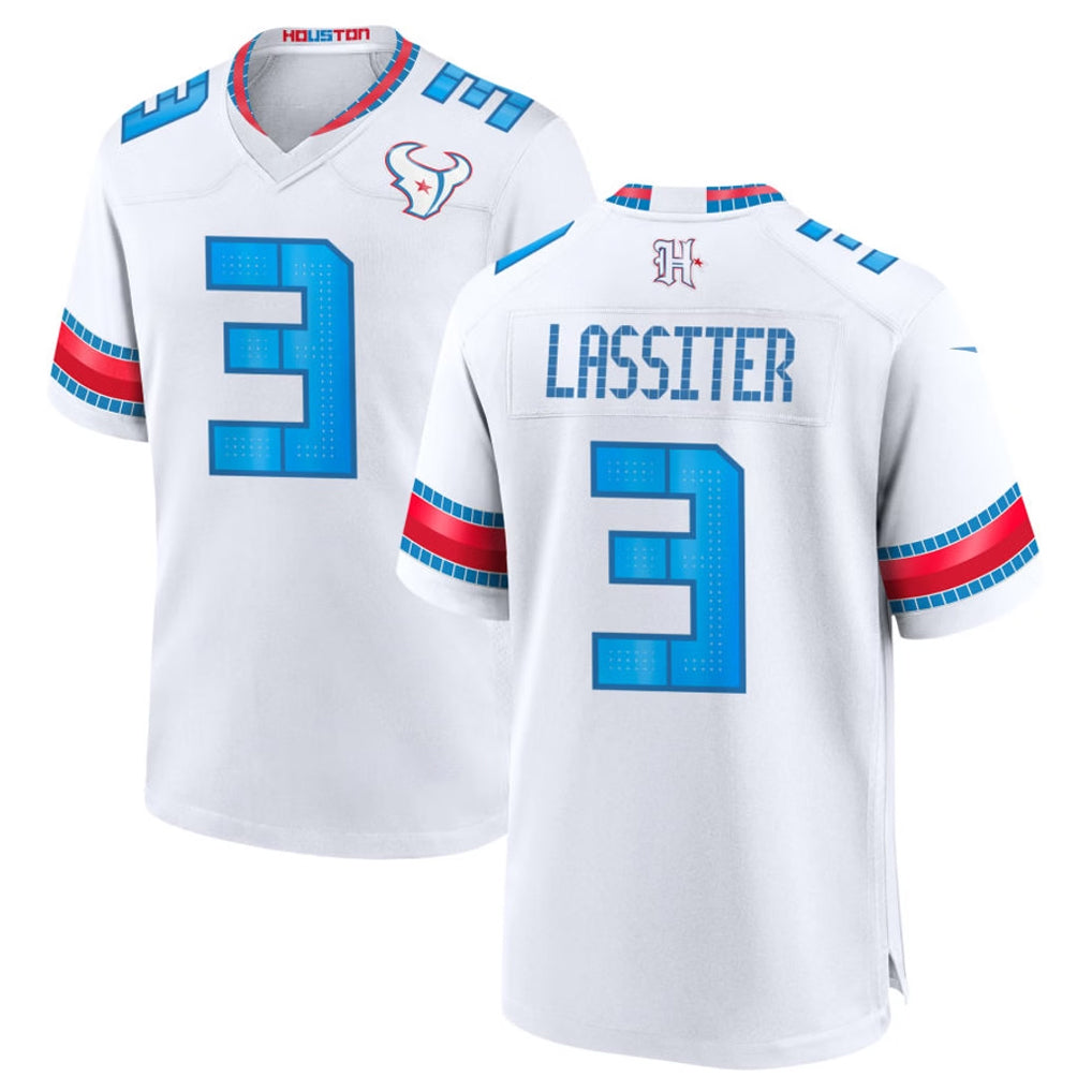 H.Texans #3 Kamari Lassiter Player Whtie 2026 Rivalries Vapor Home Game CAdoa Stitched jerseys