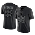 C.Panthers #58 Bobby Okereke Player Black Limited Reflective Game CAdoa Stitched Jerseys